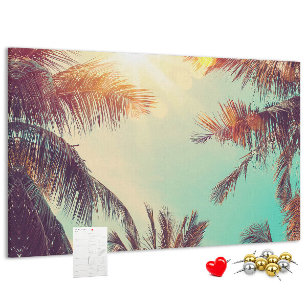 Cork board Tropical palms
