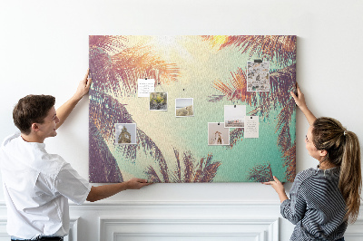Cork board Tropical palms
