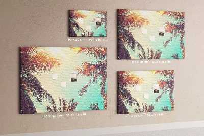 Cork board Tropical palms