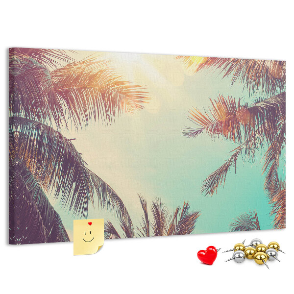 Cork board Tropical palms