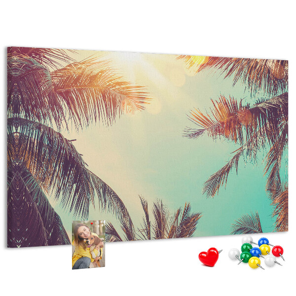 Cork board Tropical palms