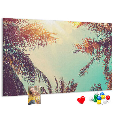Cork board Tropical palms