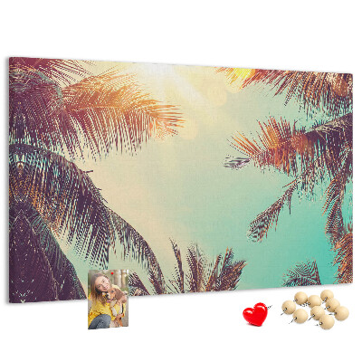 Cork board Tropical palms