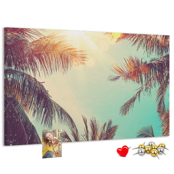 Cork board Tropical palms
