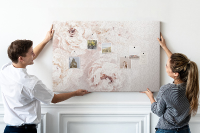 Cork display board Peony flowers