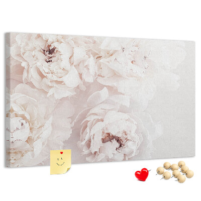 Cork display board Peony flowers