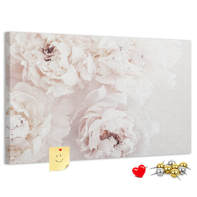 Cork display board Peony flowers