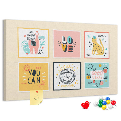 Cork memo board Motivational slogans