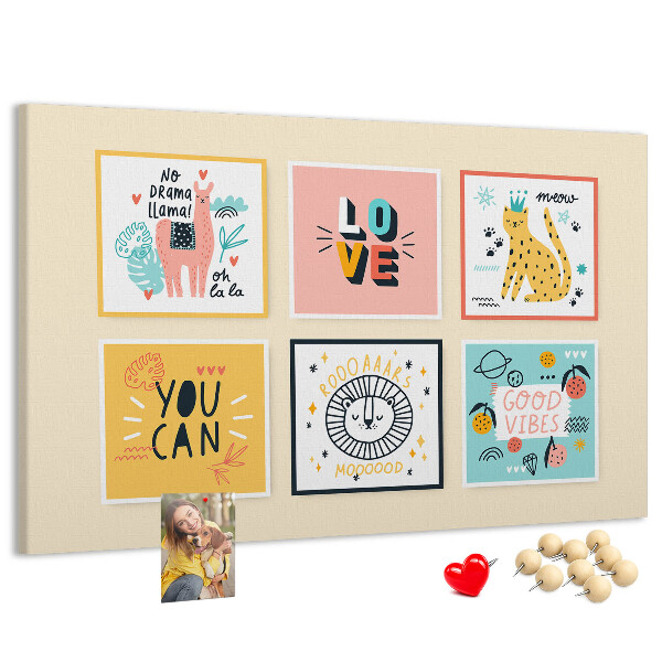Cork memo board Motivational slogans