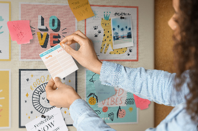 Cork memo board Motivational slogans