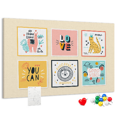 Cork memo board Motivational slogans