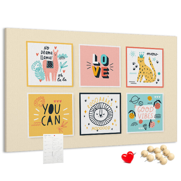 Cork memo board Motivational slogans