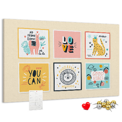 Cork memo board Motivational slogans
