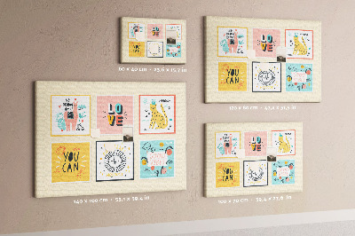 Cork memo board Motivational slogans