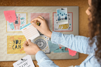 Cork memo board Motivational slogans