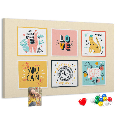 Cork memo board Motivational slogans