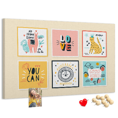 Cork memo board Motivational slogans