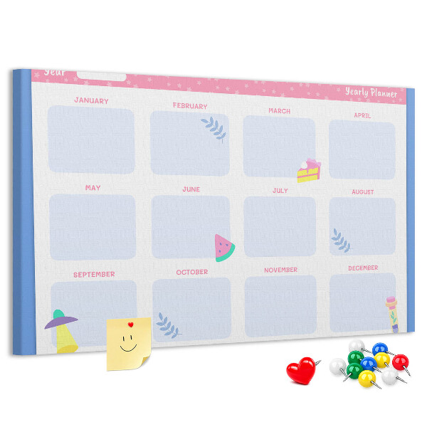 Cork display board Monthly planner