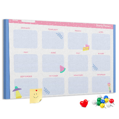 Cork display board Monthly planner