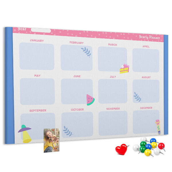 Cork display board Monthly planner