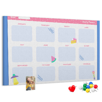 Cork display board Monthly planner