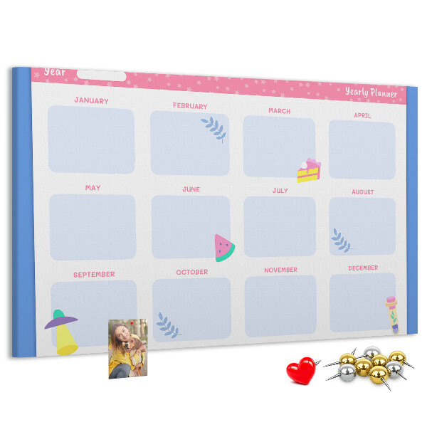 Cork display board Monthly planner