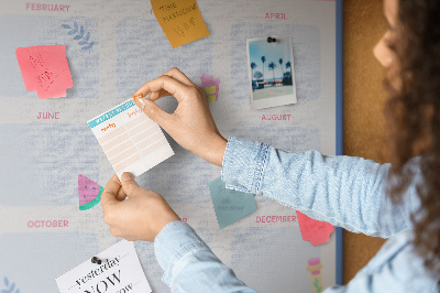 Cork display board Monthly planner