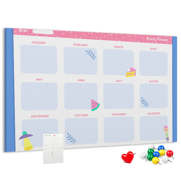 Cork display board Monthly planner