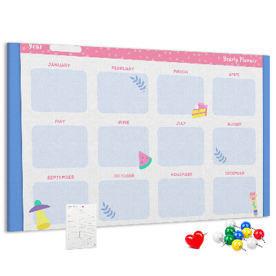 Cork display board Monthly planner