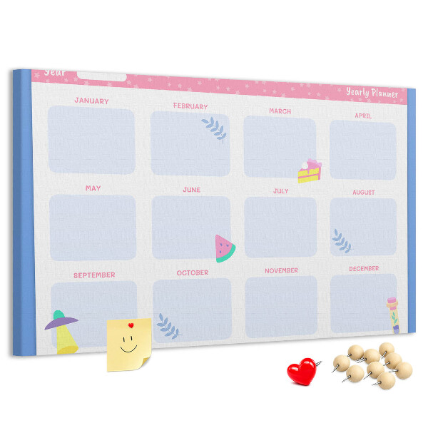 Cork display board Monthly planner