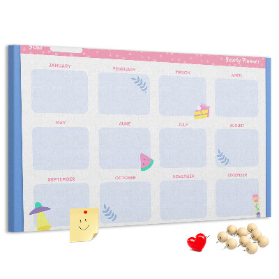 Cork display board Monthly planner