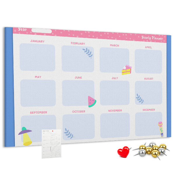 Cork display board Monthly planner