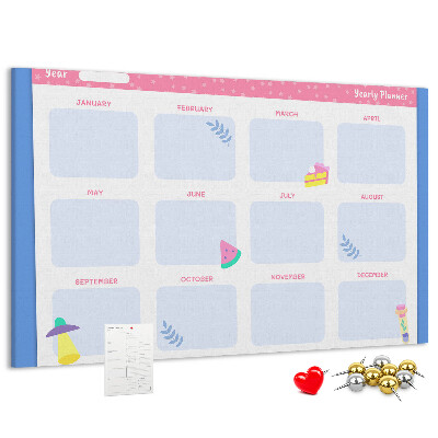 Cork display board Monthly planner