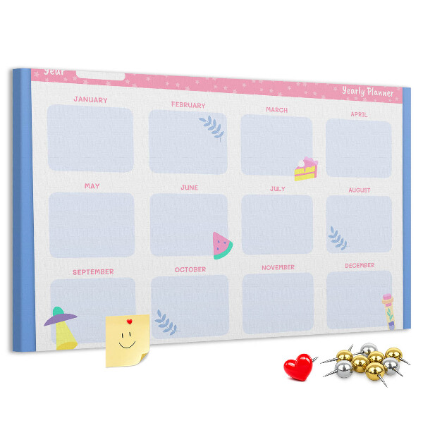 Cork display board Monthly planner