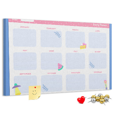 Cork display board Monthly planner