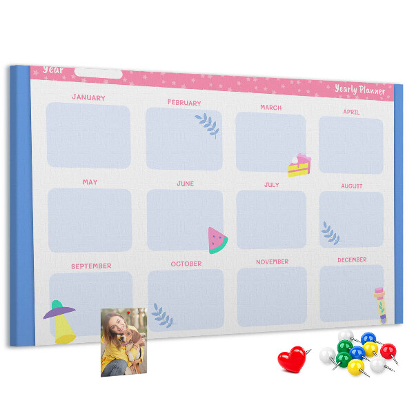 Cork display board Monthly planner