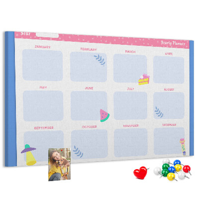 Cork display board Monthly planner