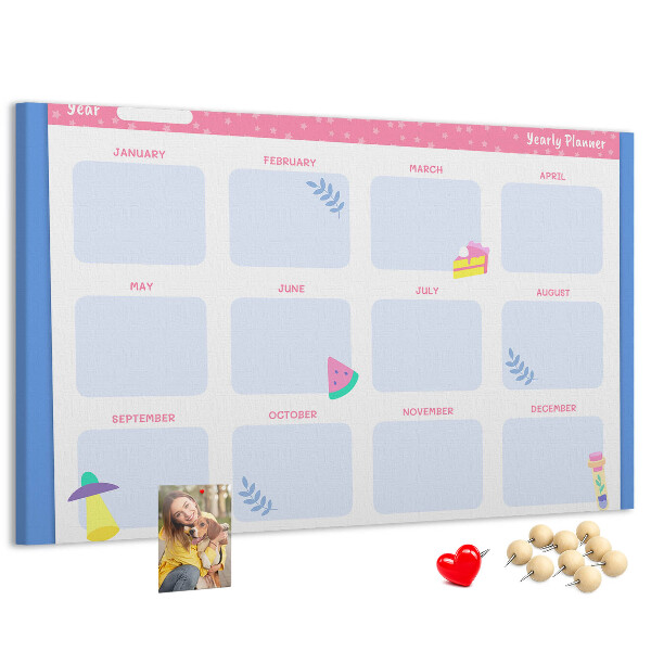 Cork display board Monthly planner