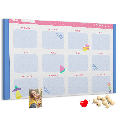Cork display board Monthly planner