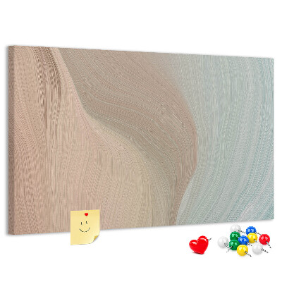 Cork memo board Waves abstraction