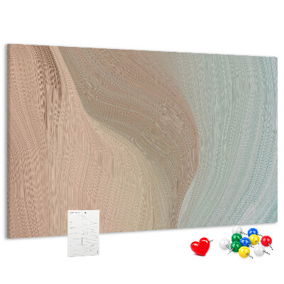 Cork memo board Waves abstraction