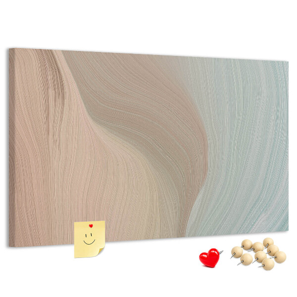 Cork memo board Waves abstraction