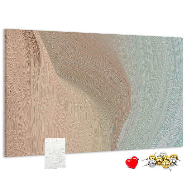 Cork memo board Waves abstraction