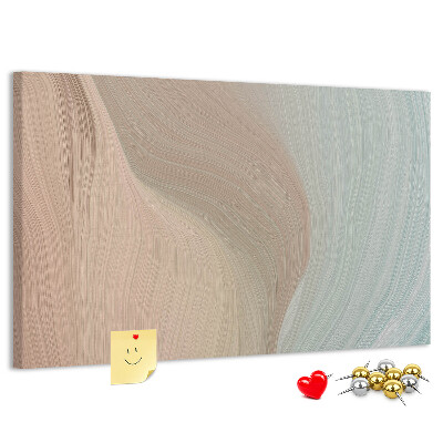 Cork memo board Waves abstraction