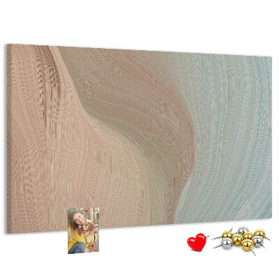 Cork memo board Waves abstraction