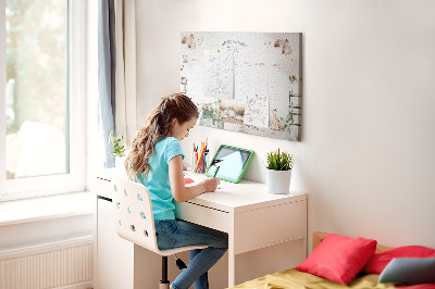 Cork display board Cozy home planner