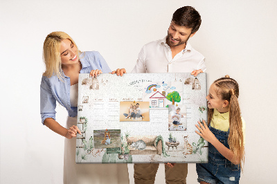 Cork display board Cozy home planner