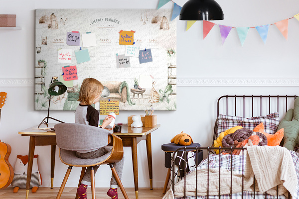 Cork display board Cozy home planner