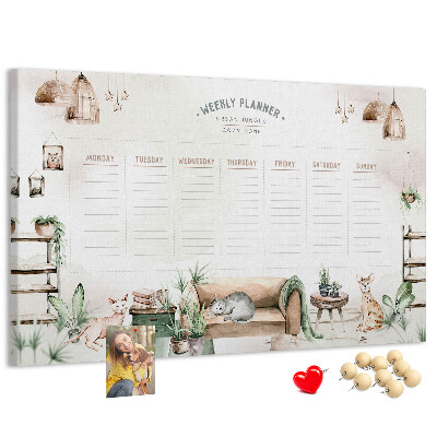 Cork display board Cozy home planner