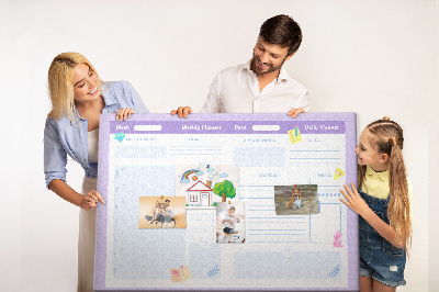 Cork display board Pink yearly planner